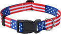 Mihqy American Flag Dog Collar, for Small Dogs Puppy Cats, Classic US,XS | Neck Fit 7.9"-11.8", US Flag Pattern, 4 Sizes for Small Medium Large Dogs, Comfortable for Walks and Outdoor Hikes by Mihqy