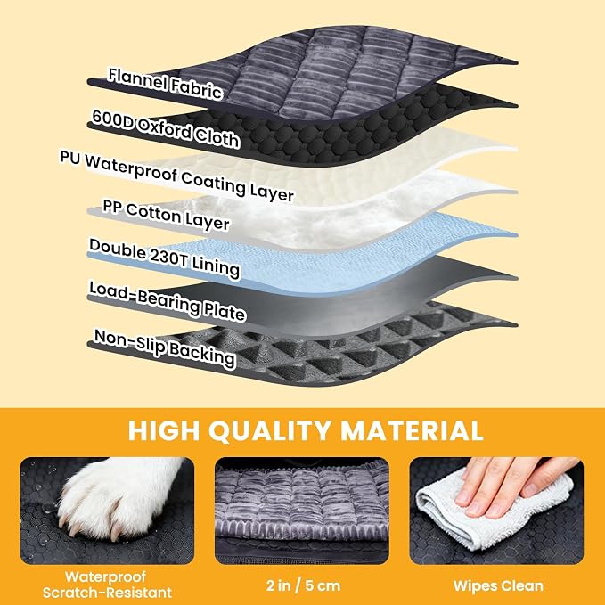 XL Large Dog Car Seat Cover with Dog Bed Mat for Back Seat Half - Single Seat Travel Hammock Extender, Waterproof Hard Bottom for Medium & Large Dogs, Car SUV Truck Vehicle - Image 9