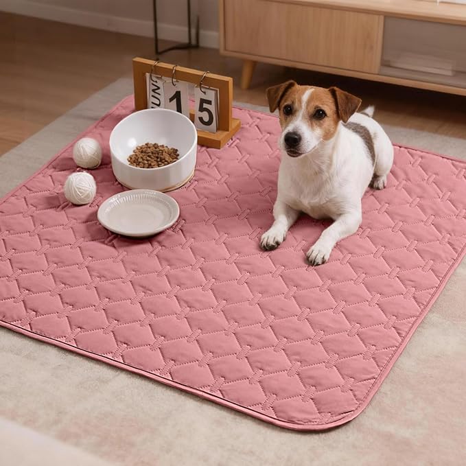 gogobunny 3X Stronger Waterproof Pet Blanket, Scratch Proof Furniture Protector for Dogs Cats, Reversible Cover 30x30 Inch, Dark Pink/Light Pink - Image 2
