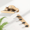 Wall Mounted Cat Hammock with 3 Climbing Steps,Pine Wood Cat Climbing Shelves & Perches up to 30lbs,Kitty Wall Shelf Furniture for Indoor Sleeping, Lounging,Climbing and Playing by Chuiendi