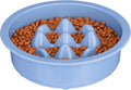 The Niner Slow Feed Bowl - Raised Peaks Slow Down Pets Eating - Fits Elevated Feeders Including Neater Feeder Large Sizes - Gentle on Teeth and Gums - Holds up to 2 Cups (Blue) by NeaterPetBrands