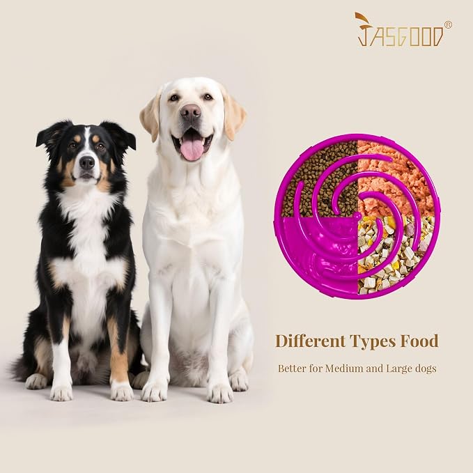 JASGOOD Slow Feeder Dogs Bowl for Large Medium Dogs,Anti-Gulping Pet Slower Food Feeding Bowls Stop Bloat,Preventing Choking - Image 4