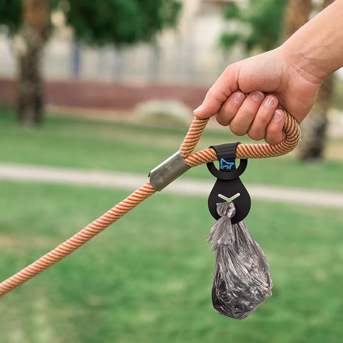 Dog Poop Bag Holder for Leash Waste Bag Carrier Dog Poop Bag Dispenser for Walking Running Bicycle Accessory 4 Pieces (Light Green) - Image 5