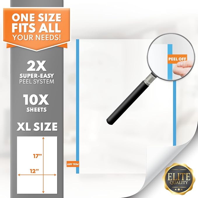 Cat Scratch Couch Protector - 10XL Sheets, Clear (Almost Invisible), Extra Durable, Easy to Customize, Residue-Free Furniture Protector - Image 5