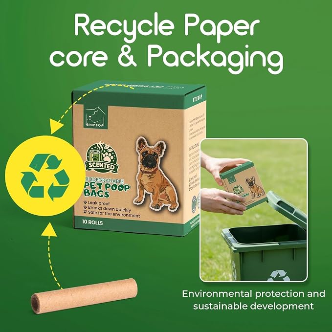 ATIFBOP Biodegradable Dog Poop Bags 150 Count 10 Rolls with Dispenser, Thicken and Leak Proof Poop Bag Holders for Leashes(Scented) - Image 7