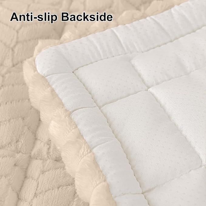 Smiry Couch Cover for Dogs, Non Slip Fuzzy Pet Sofa Covers Washable | Sofa Slipcovers for 2-3 Cushion Couch, Soft Thick Furniture Protector for Cats Dogs, Against Fur, Dirt, Scratch (27.6"x59") - Image 6