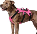 WINGOIN No Escape Dog Harness,Heavy Duty Harnesses for Large Dogs | Adjustable Pet Harness ,with Handle, Leash Front Clip Dog Vest ,for Walking Hiking, Hotpink M by WINGOIN