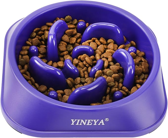 YINEYA Slow Feeder Dog Bowls, Pet Supplies That Slow Down Eating, Pet Food Bowls, Maze Dog Puzzle Feeder for Medium Breed | Dog Food Bowl Slow Down Eating Prevents Bloat, Promotes Healthy Digestion, Puzzle Feeder Interactive Makes Meal Time Fun by YINEYA