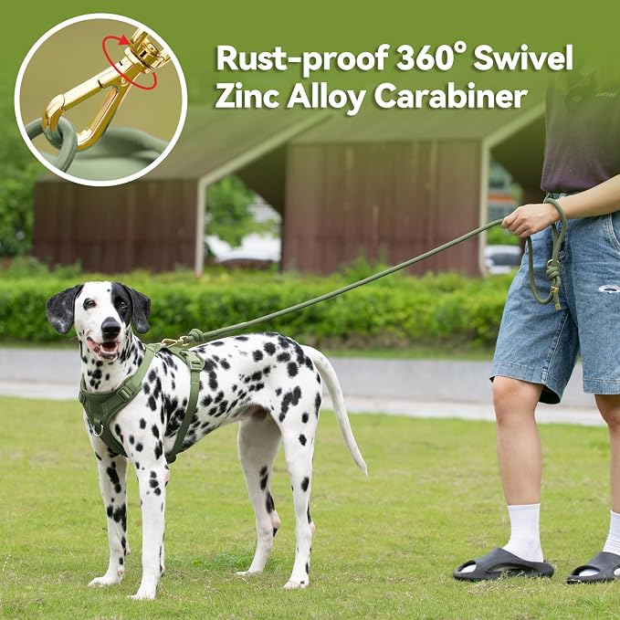 5FT Dog Leash Puppy Cat Rope Lead for Small Medium Large Dogs | Misty Green,with Anti-tangle Swivel Clip,Non-slip Grip Handle,Ideal for Daily Walks and Training - Image 6