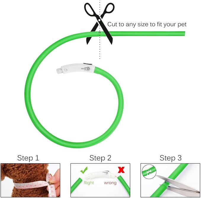 Light Up Dog Collar, Rechargeable Glowing Dog Collar, Light Dog Collar for Night Walking with 1640 FT of Visibility - Brightest LED Dog Collar Light, 3 Flashing Modes, Keeps Your Pets Safe in The Dark - Image 7