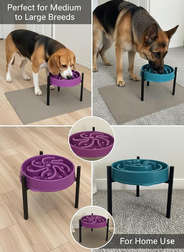 Adjustable Width Dog Bowl Holder - Single Bowl Feeder for Medium to Large Breed Dogs, fits Bowls from 8-11 inches, Sturdy Metal Construction, Ergonomic Design (Bowl not Included) (2Pack) - Image 8
