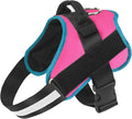 Dog Harness, No-Pull Reflective Dog Vest, Breathable Adjustable Pet Harness with Handle for Outdoor Walking - No More Pulling, Tugging or Choking Small (Pack of 1) RoseTurquoise by Bolux