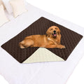 Smiry Waterproof Reversible Pet Couch Covers for Dogs | Pet Friendly, Soft Fabric, Washable Sofa Furniture Protector for Dogs Cat Kids, Checkered (40"x50", Chocolate/Beige) by Smiry