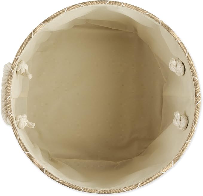 Bone Dry Pet Storage Paw and Bone, Trellis Collection, Small Round, 9x12x12, Taupe - Image 2