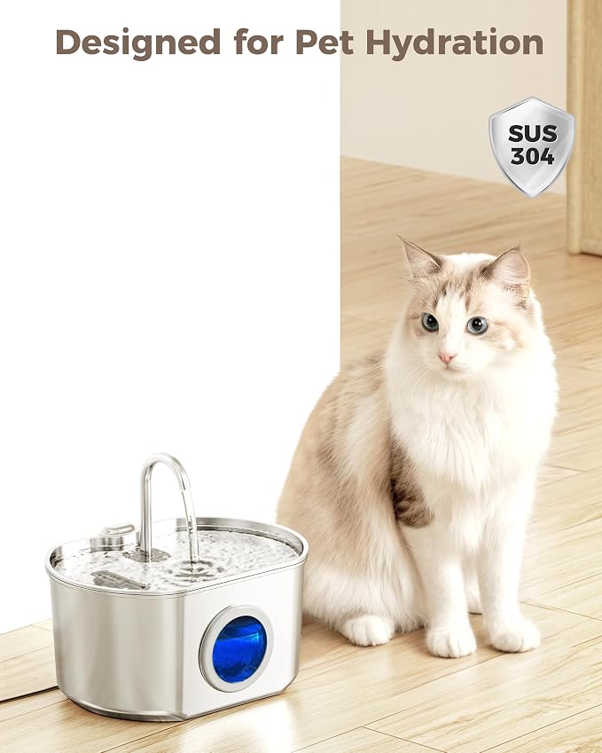 Neareal Cat Water Fountain Replacement Filters and Pre-Filter Sponges | Includes 12 Filters and 12 Sponges for 74oz/2.2L Stainless Steel Pet Fountain - Image 3