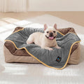 Luciphia Waterproof Pet Blanket, Washable Reversible Sherpa Fleece Throw | Liquid-proof furniture protector for bed and couch, soft reversible sherpa fleece for dogs, cats grey, XS by luciphia