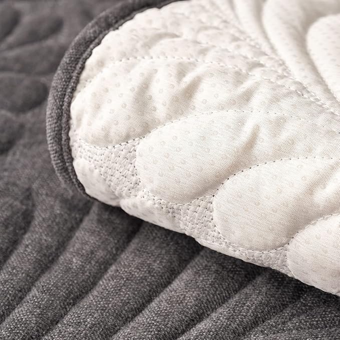 Couch Covers Plush Quilted Sofa Covers for Sectional Sofa Washable | Palm Leaves Couch Cover Chenille Non Slip Sofa Covers Soft Sofa Slipcover Furniture Protector for Pets Kids Children Dogs Cat - Image 7