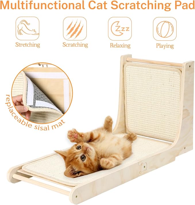 L-Shaped Cat Scratcher Pad for Indoor Cats - Sisal Scratching Board, Furniture Protector, and Scratch Post - Image 4