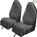 Leader Accessories Waterproof Towel Front Bucket Seat Covers, 2pcs Grey | Universal Non-Slip, Fits Car Truck SUV, Machine Washable, For Dog & Kid, Pets, Yoga, Gym, Beach, Swimming, Outdoor Sports by LeaderAccessories