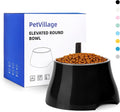 Dog Bowls,Cone Friendly Non Slip Single Dog Bowl with Stainless Steel Inner, Raised Bowls for Small Dogs Spaniel Dogs Long Ear, High Capacity, S/1 Cup Black by Petvillage