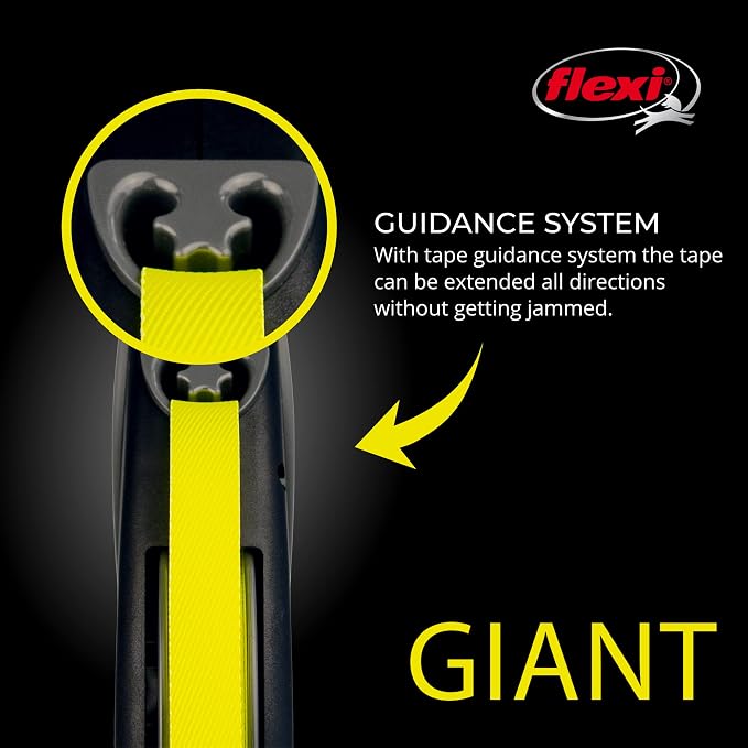 FLEXI® Giant Tape Retractable Dog Leash, Large, 26 ft - Black | German engineered, original flexi leash, durable quality for dogs up to 110 lbs, tangle-free, walking, reliable brake system - Image 4
