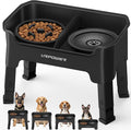 URPOWER Mess Proof Elevated Dog Bowls 4 Height Adjustable Raised Stand | No Spill Water Bowl, Slow Feeder Dog Bowls, Non-Slip Food and Water Bowl Set for Small, Medium & Large Dogs by URPOWER
