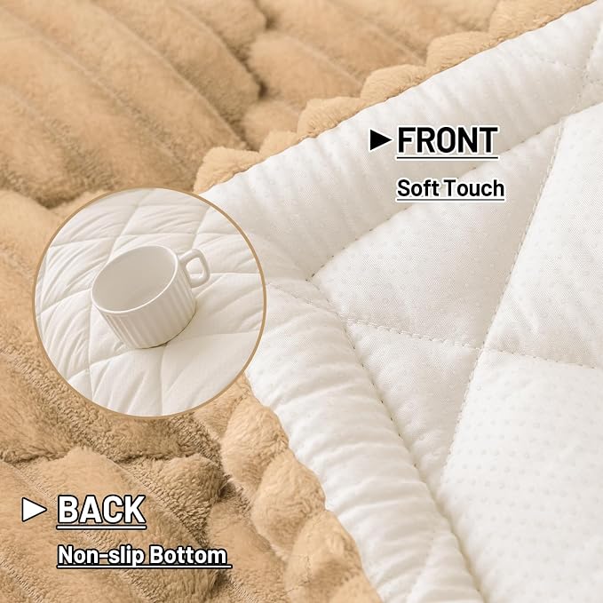 Smiry Couch Cover for Dogs Washable, Non Slip Fuzzy Pet Sofa Protector | Soft Thick Furniture Cover for Sofa, Loveseat and Sectional, Scratch & Pet Hair Resistant (Camel, 43" x 82.7") - Image 5