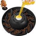 PUPPYGANG 2-in-1 Slow Feeder Dog Bowl & Dog Lick Bowl for Medium Large Dogs, Silicone Puzzle Feeder with Removable Lick Ball, Suction Base Bowl for Kibble, Wet Food, Yogurt & Peanut Butter (Black) by Unknown