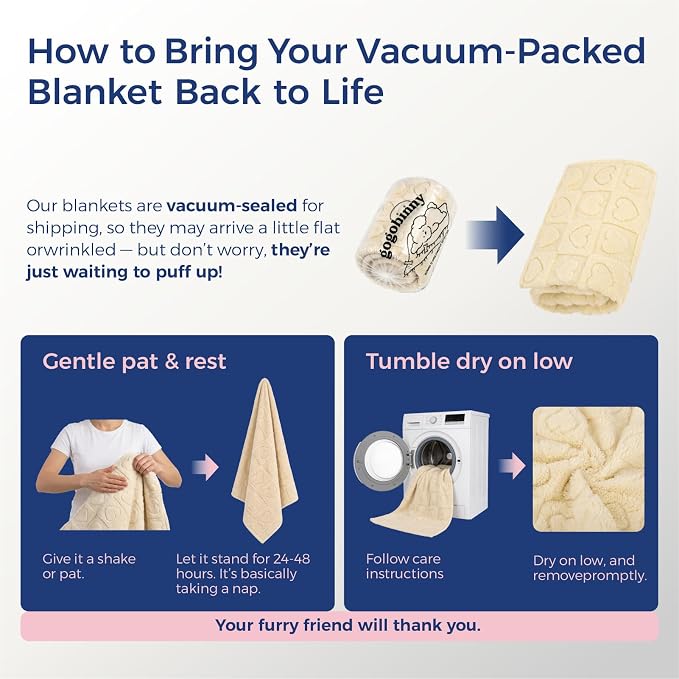 gogobunny Pet Blanket for Dogs Cats, 300GSM Ultra Soft Coral Fleece Blanket, Washable Small Dog Cat Blanket, Calming Crate Mat, Furniture Protector for Couch Bed Car Seat, Beige, 30x40IN - Image 5