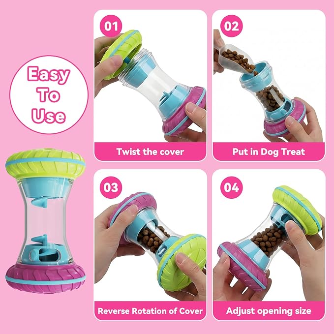 MateeyLife Interactive Dog Puzzle Toy for Small Medium Large Dogs | Adjustable Treat Dispensing Slow Feeder, Interactive Dog Toys Roller, Boredom Relief Enrichment Toys to Keep Them Busy - Image 6