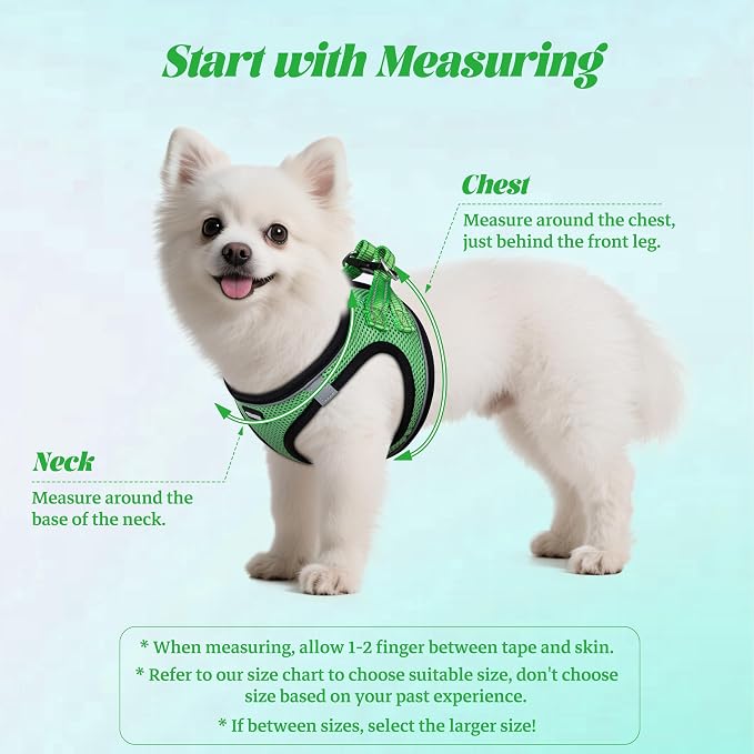 No Pull Dog Puppy Harness and Leash Set Reflective Mesh Vest Medium - Image 2