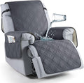 TAOCOCO 100% Waterproof Recliner Chair Cover, Non Slip Oversized Recliner Covers for Recliner Chair with Pocket, Reclining Chair Cover Furniture Protector for Kids, Pets(28'', Dark Grey) by TAOCOCO