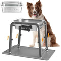 2 Gallon Elevated Large Dog Water Bowl with Mat, 4 Height Adjustable 10.4-15.2", Raised Dog Water Bowl Stand for Large Breed by TIDANT
