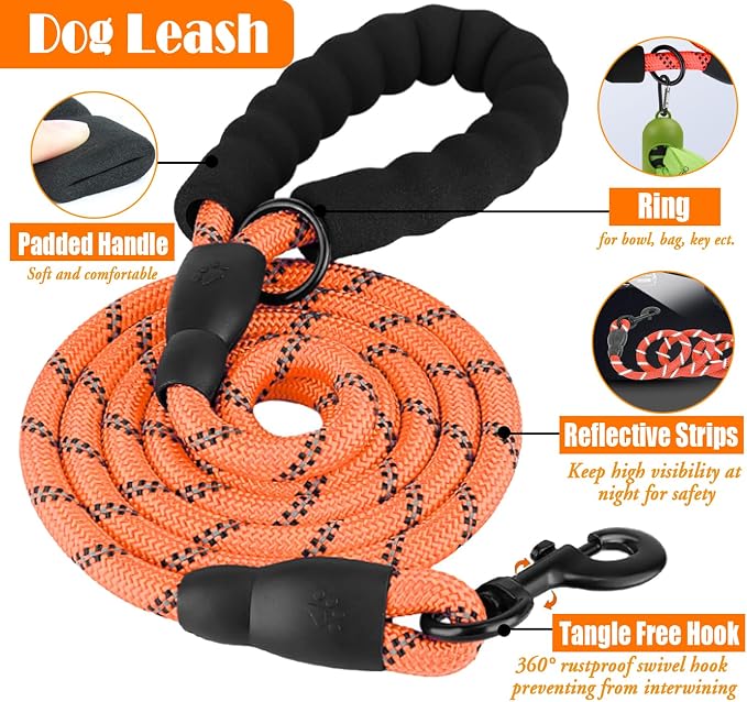 LOBEVE No Pull Dog Harness, Collar & Leash Set with Travel Accessories | Includes Dog Seat Belt, Collapsible Bowls & Poop Bag Dispenser. Ideal for Training, Walking, Hiking. Fits Small to Large Dogs - Image 5