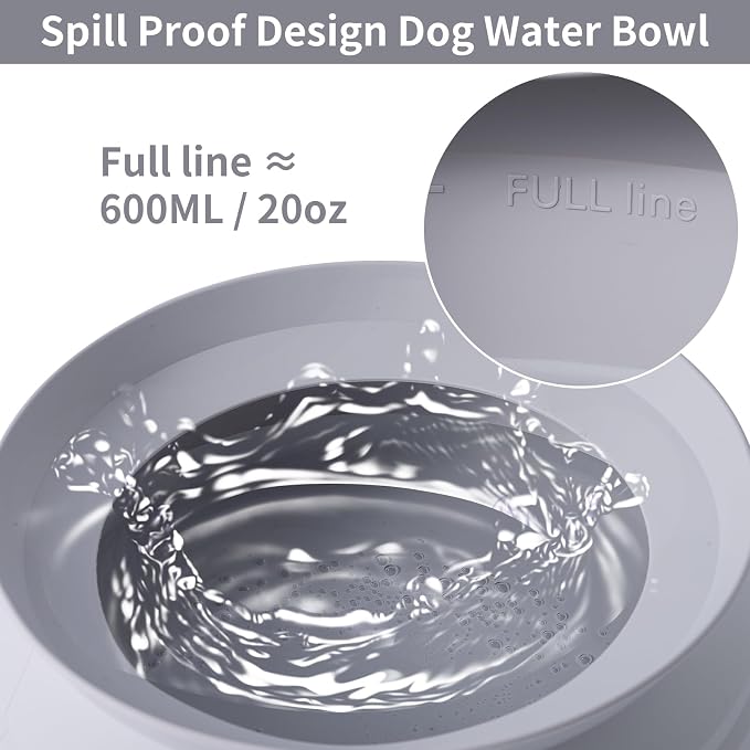 SLSON Spill Proof Dog Water Bowl for Cars,Collapsible No Splash Dog Travel Bowls Integrated Molding Portable Pet Bowl for Vehicle Road Trip Truck,RV,SUV,Boat Accessories (Cold Grey) - Image 4