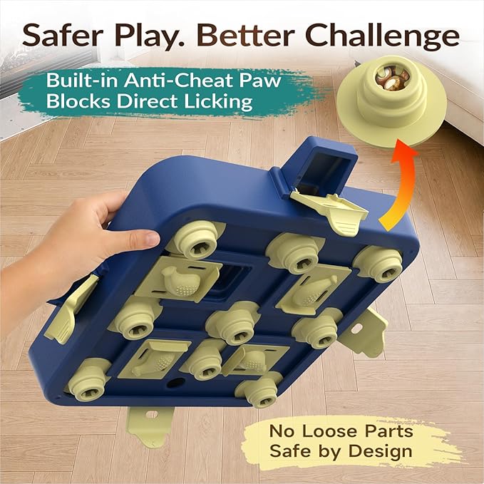 KADTC Dog Chess Puzzle Toy, 3-Levels, Mental Stimulation for Smart Dogs | Large size. Beginner-to-Advanced challenge beats boredom, burns energy, builds focus, slows eating, rewards sharper thinking. - Image 6