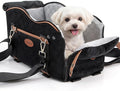 Woochpet Center Puppy Car Seat,Console Dog Booster for Traveling,Under 10LB | Small Dog Car Seat,Hand-held,Crossbody,Protective Top Mesh,Cushioning Cozy by WOOCHPET