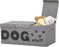 Qozary Dog Toy Storage Box - 3 Grids Large Dog Toy Basket and Storage Bin With Lid for Pet Supplies, Perfect To Keep Everything Organized by Qozary