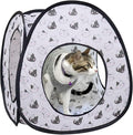 Andiker Cat Pop Up Tent, 3 Holes Safe and Strong Cute Cats Tunnel Collapsible Easy to Carry Cat House for Indoor Cats Kittens Hiding Playing Training Sleeping (Tent Black) by Andiker-ServingforYou
