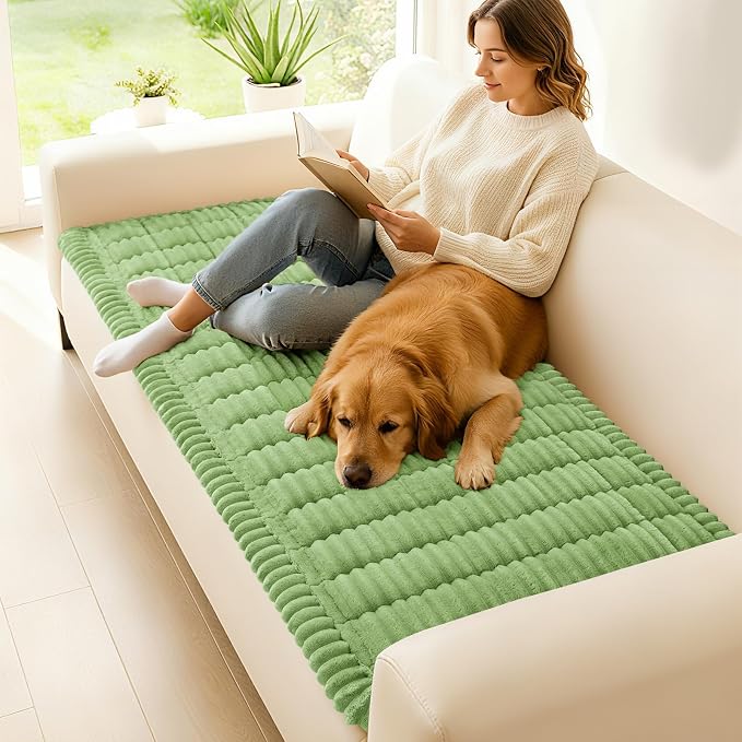 hyha Couch Cover for Dogs, Washable Non Slip Plush Flannel Sofa Protector | Thick Flannel, Anti-Slip Backing, Pet Hair & Scratch Protection, Fits Sofa & Loveseat (27.6" x 59") - Image 2