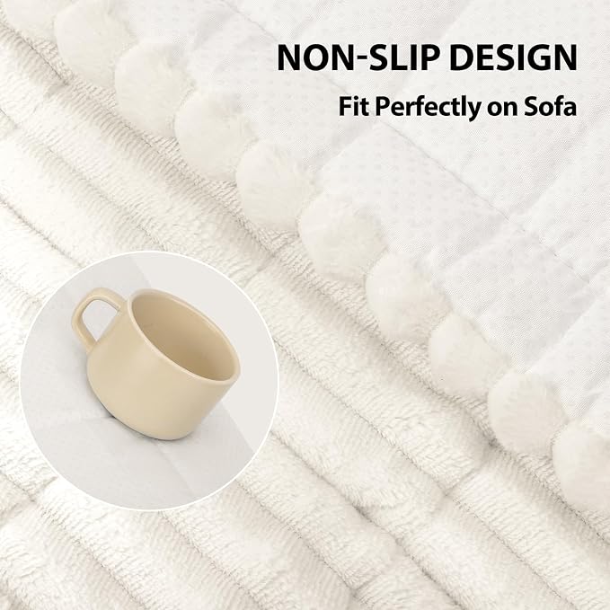 Fixwal Waterproof Flannel Dog Couch Cover, 27.6" x 70.9", White | Integrated TPU Barrier, Non-Slip Backing, Machine Washable, Pet Friendly, Easy Clean Pet Hair, Soft Sofa Cushion Protector - Image 5