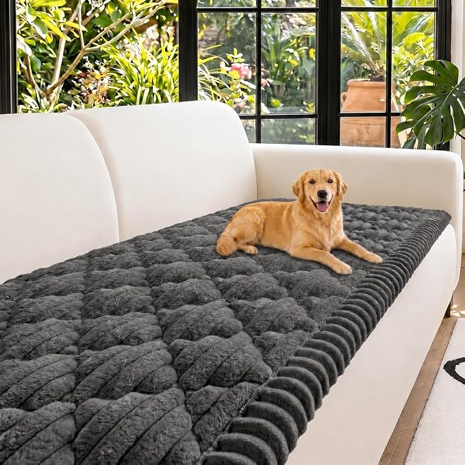 NILUOH Couch Cover for Dogs Washable, Non-Slip Sofa Protector 27.6"x59" | Dog Couch Cover, Soft Quilted Flannel, Scratch & Stain Resistant, Machine Washable, Suitable for Leather & Fabric Couch by NILUOH