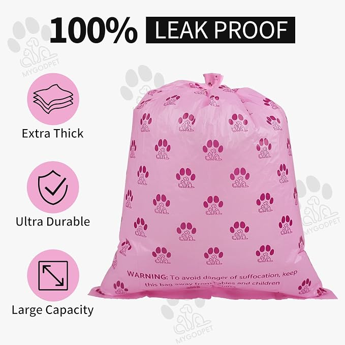 Dog Poop Bags Rolls with Dispenser 150 Count Biodegradable Bags for Dog and Cat Lavender Scented Waste Bag Leak Proof Doggie Poop Bag Doggy Trash Bag Purple - Image 3
