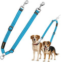 MingXpet Double Dog Leash for Two Dogs, No Pull Dog Leash, 360° Swivel No Tangle for Medium Dogs Walking & Training, Shock Absorbing Reflective Bungee, Blue by MingXpets