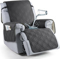 TAOCOCO Waterproof Recliner Chair Cover, Non Slip Oversized Recliner Covers for Recliner Chair with Pocket, Reclining Chair Cover Furniture Protector for Kids, Pets(28'', Charcoal Gray) by TAOCOCO