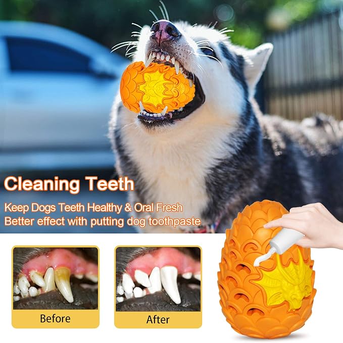 Lasts 6X Longer Chew Toy for Power Chewers, Indestructible for Training | Tough Treat Dispenser for Large Dogs, Durable Puzzle, Good for Dental Health, Easy to Clean - Image 4