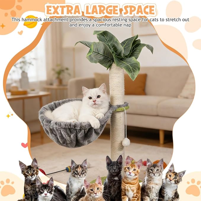 Toddmomy Cat Tree Hammock Round Deep Basket Replacement for Tower | 1Pc Soft Plush Nest Bed, Comfortable Resting Space, Scratching Post Furniture Accessory & Indoor Feline Lounger - Image 8
