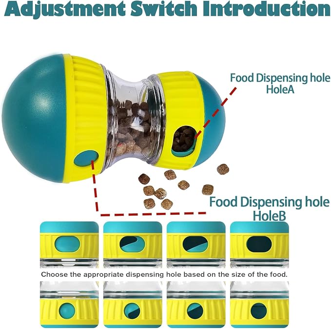Dog Food Puzzle Toys, Adjustable Dog Treat Dispensing Dog Toys, Interactive Chase Slow Feeder for Boredom and Stimulating, IQ Training for Medium/Large Dogs - Image 5