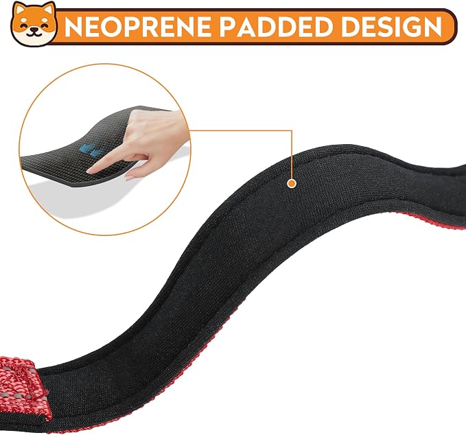 Reflective Dog Collar, Adjustable Soft Neoprene Padded,Red,XS | Breathable Nylon for Puppy Dogs Cats,Tear-Resistant Webbing,Chafe‑Free on Walks and Hikes,Metal D-Ring,Night Safety - Image 4