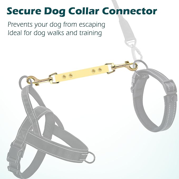 PetBonus Dog Collar Safety Clip, Waterproof Backup Safety Strap | Prong Collar to Harness Connector, Escape Proof, Odor Proof, Easy to Clean, Double Ended Clasp for Training Walking, Sand - Image 5